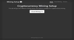 Desktop Screenshot of miningsetup.com