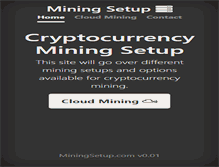 Tablet Screenshot of miningsetup.com
